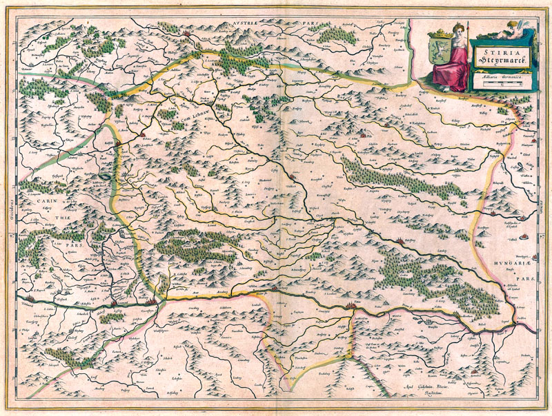 Stiria Steyr Oostenrijk 1645 Willem Blaeu